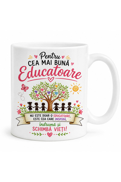 Generic Brand Cana Personalizata pentru Educatoare – “Pentru Cea Mai Buna Edu...