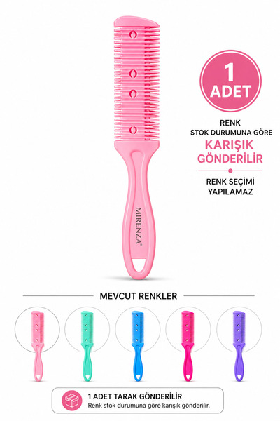 mirenza cosmetic 2 Jiletli Saç Usturası Taraklı Tip - Karışık Renkli