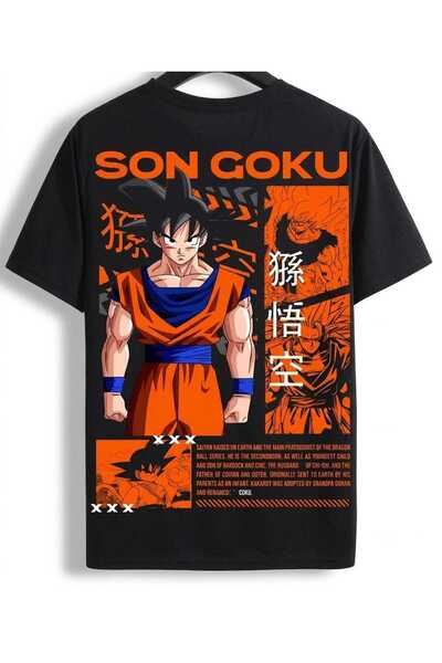 classy moda Μαύρο μπλουζάκι Unisex Oversize με στάμπα χαρακτήρων Anime