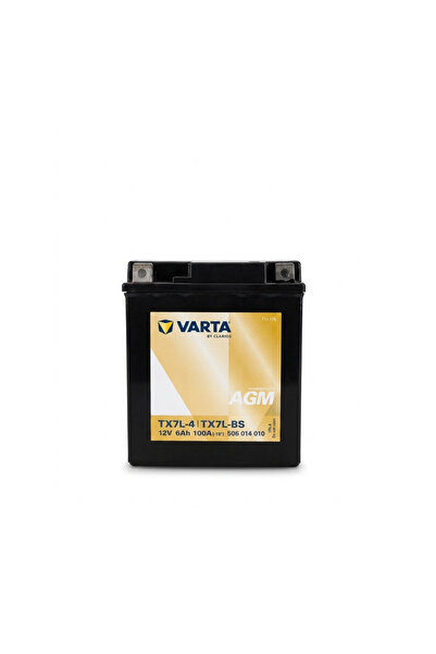 Varta Powersports TX7L-4 / TX7L-BS 12V 6Ah 100A AGM Motosiklet Aküsü