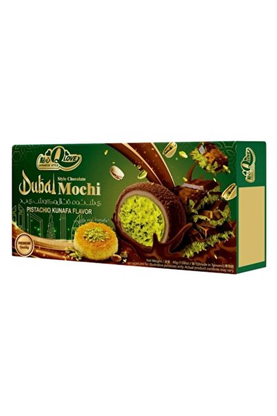 QBrand Mochi with kunafa and pistachio flavor, Q brand, chocolate, 45g