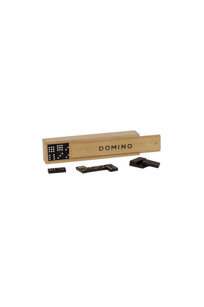 Goki GOLLNEST&KIESEL KG Domino în cutie de lemn 55 piese.