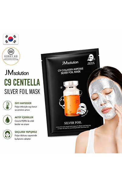 JMsolution C9 Collagen Ampoule Silver Foil Mask Kutu 10 Adet × 35 ml