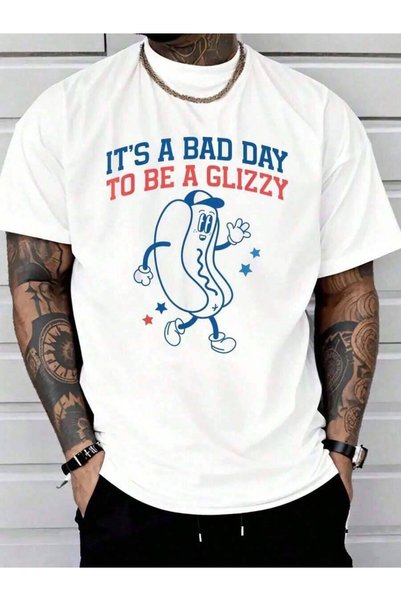 45 BPM تي شيرت مطبوع عليه 's Bad Day To Be A Glizzy Funny Fourth Of July Hot ...