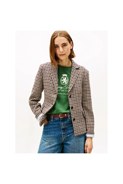 Tommy Hilfiger Th Ww0ww48266 Herıtage Check Blazer Kadın Ceket