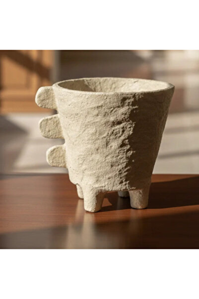 Generic Brand Ma-Pm-A25-34 Decorative Piece Made by Hand-32X28X25 Cm-Off White