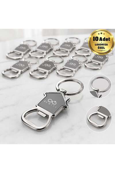Bk Gift 10 Pieces of 6604 House Shaped Single-Sided Laser Printed Metal Opene...