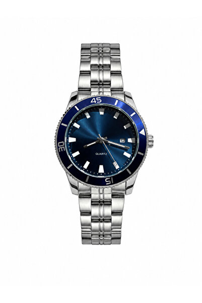 Aybars Erkek Kol Saati Çift Renk, Çelik Kordon, lacivert Kadran Quartz Analog...