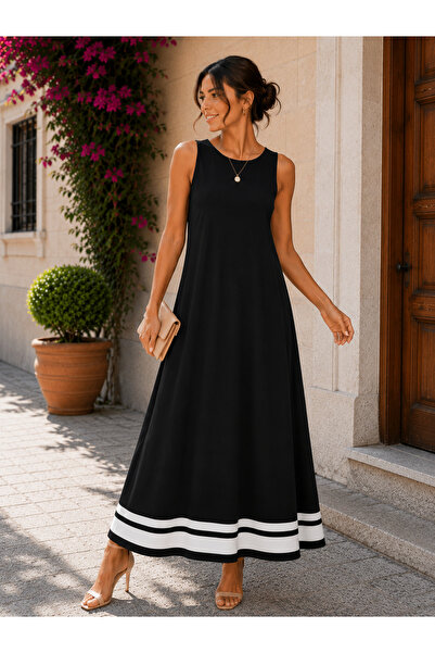 Kokosh moda Bezvremenska elegancija leta - ženska haljina od viskoze sa okrug...