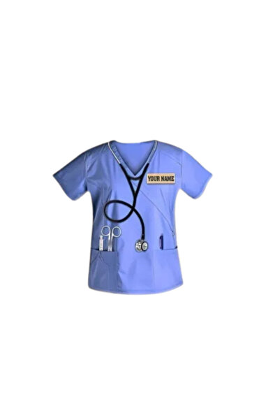 DU&ER Doktor Hemşire Forma Charm Kişiye Özel İsimli Çanta Süsü Anahtarlık Hed...