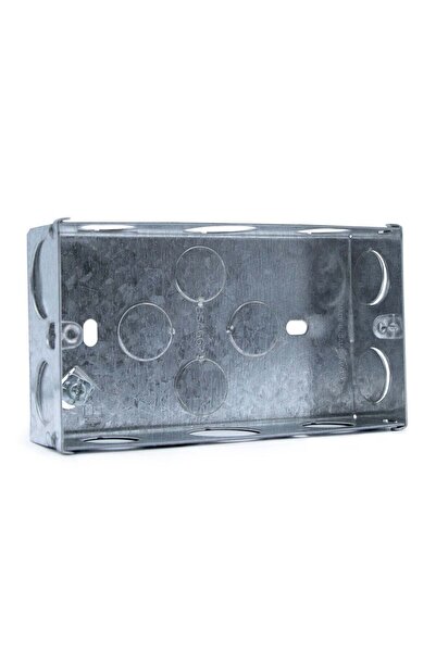 Duravel Electrical Metal Box GI Box Galvanised Metal Back Deep Box (13X7X3.5 CM)