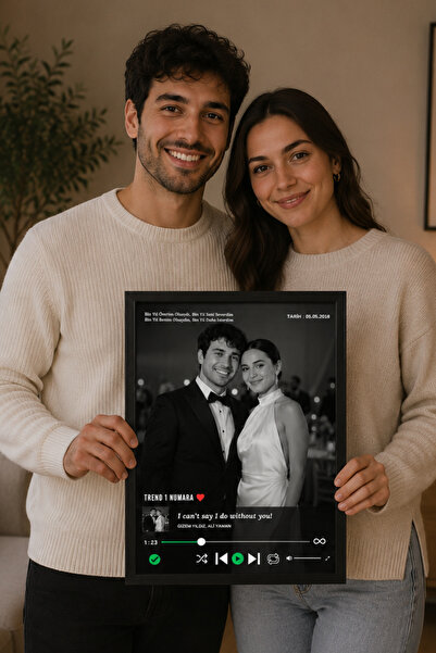 senden olsun kişiye Özel Fotoğraflı Şarkı Kapağı MDF Tablo, Seviliye Doğum Gü...