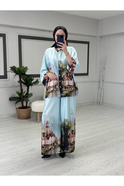 Butik Kardelen Desenli İkili Takım