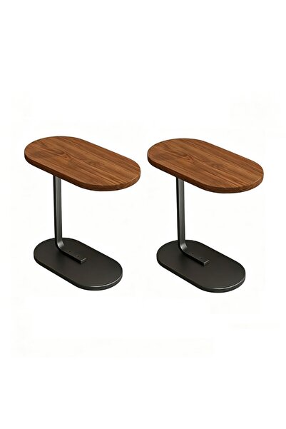 Generic Brand 2-piece set - Modern Coffee Table | C-shaped Side Table With Br...