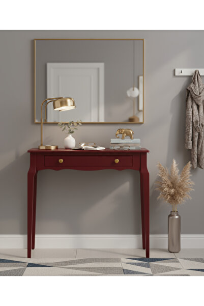 ROYS AHŞAP 120 Cm Masif Konik Bordo Dresuar