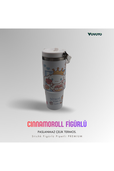 vovoyo Cinnamaroll Figürlü Premium Paslanmaz Çelik Termos