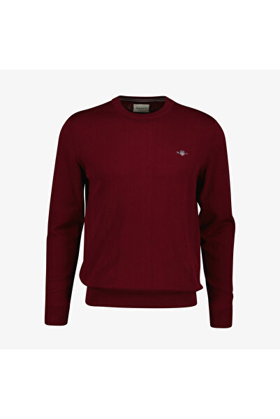 Gant Men's Claret Red Regular Fit Crew Neck Sweater