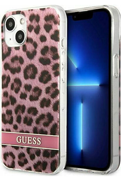 Guess Πλαστικό Ροζ Πίσω Κάλυμμα Λεοπάρ (iPhone 13 mini) Κωδικός: GUHCP13SHSLEOP