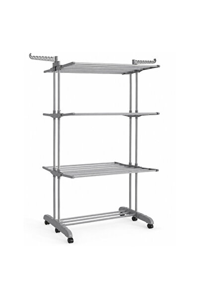 SONGMICS Uscător de rufe pliabil cu 4 niveluri, 64x126x173 cm, 6 roți, Capaci...