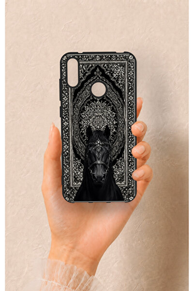 Vip Case Huawei Y7 2019 Uyumlu Etnik At Figürü Desenli Silikon Kılıf