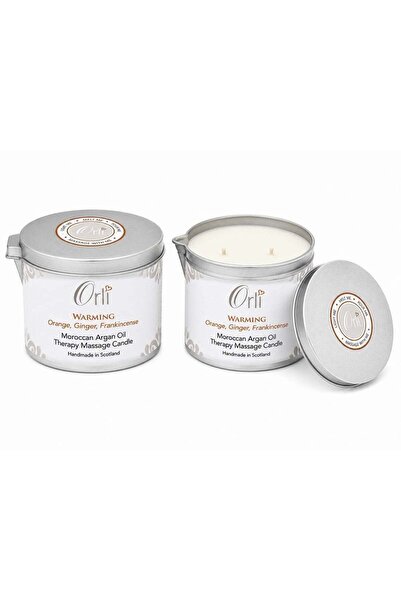 Orli Warming Therapy Massage Candle 160g - Moroccan Argan Oil, Orange, Ginger...