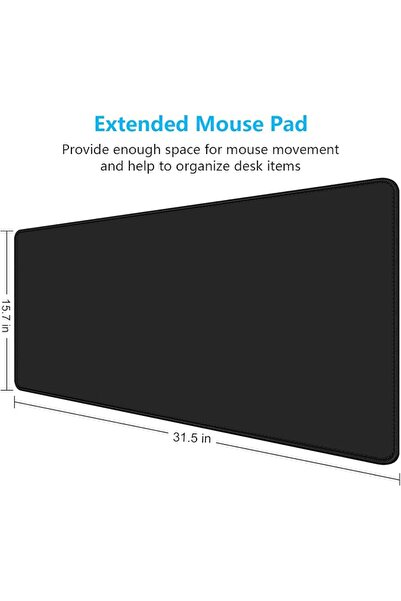 GENERAL Dapesuom Large Gaming Mouse Pad, Extended Mousepad with Stitched Edge...