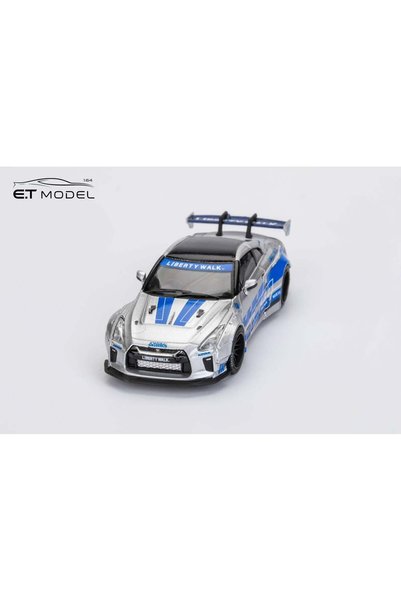 Modelcollect Nissan Gt-R R35 lb Widebody Modified 1.5 Version Fnf Silver Blue