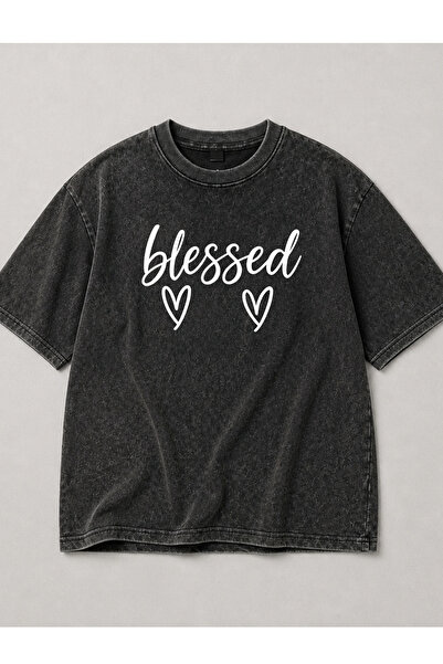 Pink Sky Unisex Oversize Vintage Washed Street Style Μόδα του δρόμου Βαμβακερ...