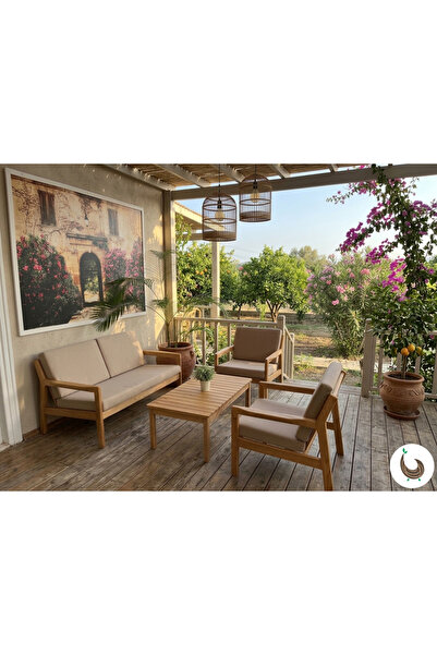 Kunter Mobilya Bahçe/Balkon Takımı İskandinav Oturma Grubu (1 Adet Ikili, 2 A...