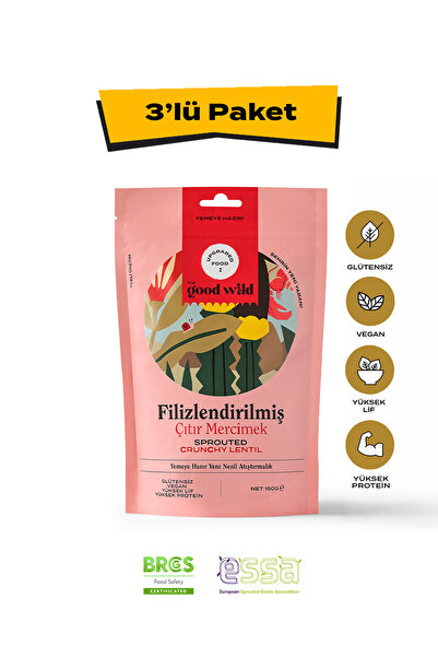 THE GOOD WİLD Filizlendirilmiş Çıtır Mercimek | Glutensiz Vegan Atıştırmalık ...