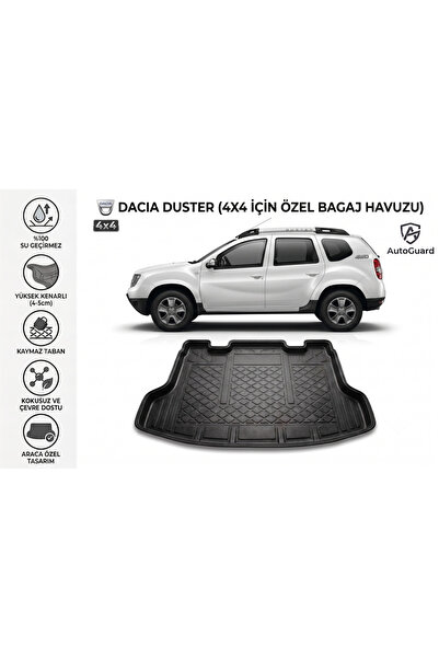 AutoGuard Dacıa Duster Suv (4X4) 2010-2017 Model Uyumlu Bagaj Havuzu TPE Malz...