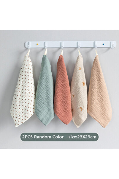 Choice 23X23cm C36-Random Color 2pc 2/5P Baby Towel New Born Items Stuff Musl...