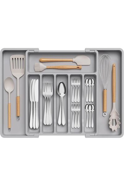 Lifewit Cutlery Drawer Organiser, Large Expandable to 57cm Utensil Tray for K...