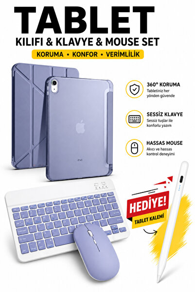Rabbit Tech iPad A16 11İnç 2025 Uyumlu Standlı Tablet Kılıfı + tablet Kalemi ...