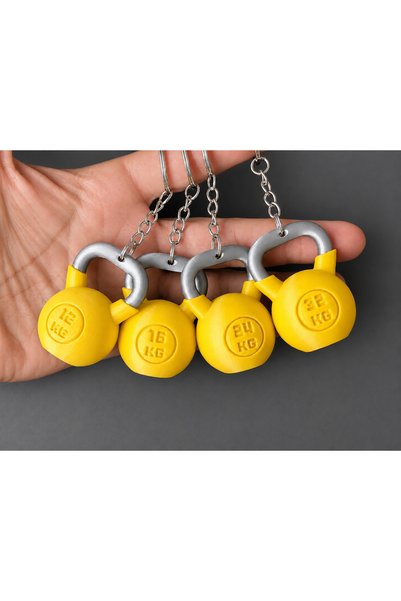 Generic Brand سلسلة مفاتيح على شكل كيتل بيل للياقة البدنية - إكسسوار هدايا ري...
