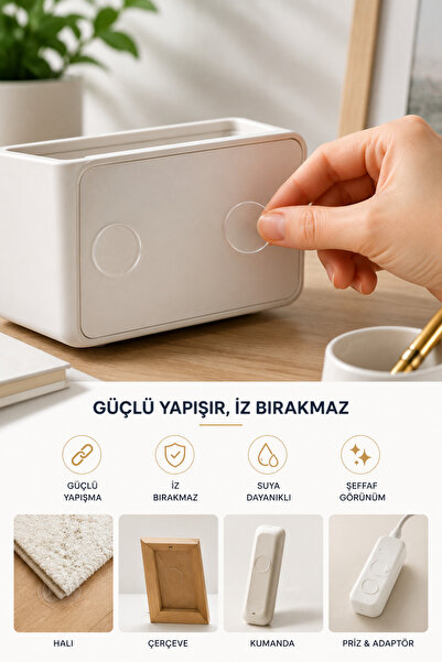 BEYZANA 6 Adet 3 Cm Yuvarlak Çift Taraflı Bant