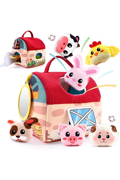 TOYBY Montessori Baby Toys 6 to 12 Months,Soft Farm Animal Shape Sorter Toys ...