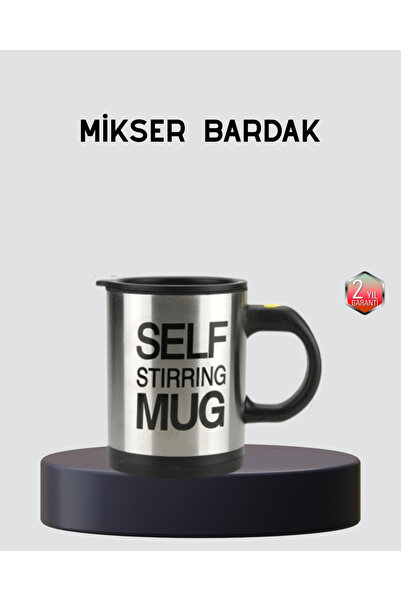 teknodayım Automatic Stirring Smart Mug – Stainless Steel, Heat Preservation
