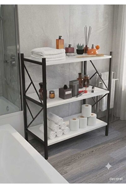 Morpanya Vela Banyo Düzenleyici Banyo Dolabı Çok Amaçlı Dolap 3 Katlı Metal O...