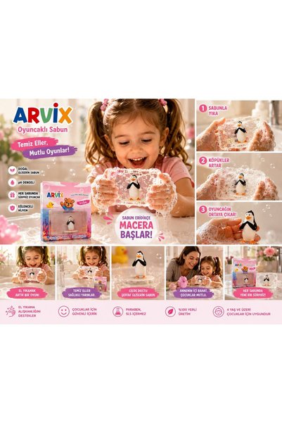 arvix Toy Soap Natural Girls' Series with Glycerin