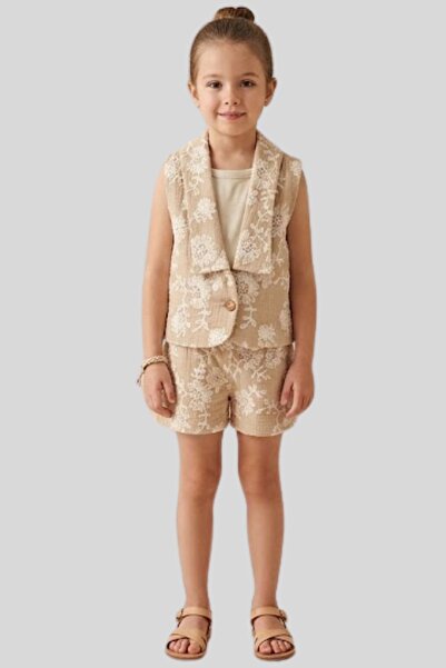 ww waka waka kids store Floral Embroidery 3-Piece Set Vest Underwear T-Shirt ...