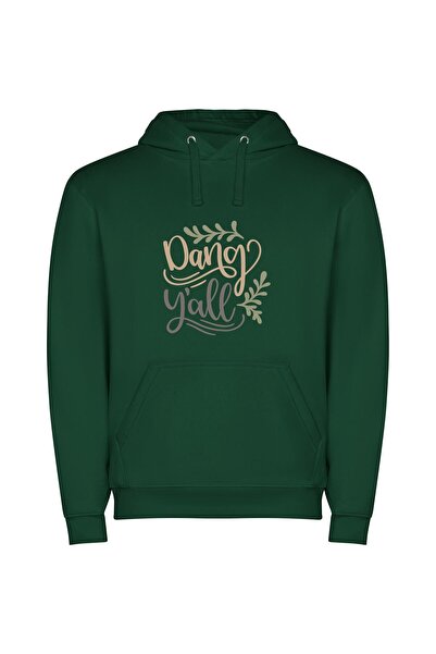iLovePrints Dance'n'Letter Clean Style Φούτερ με κουκούλα σε χρώμα Πράσινο