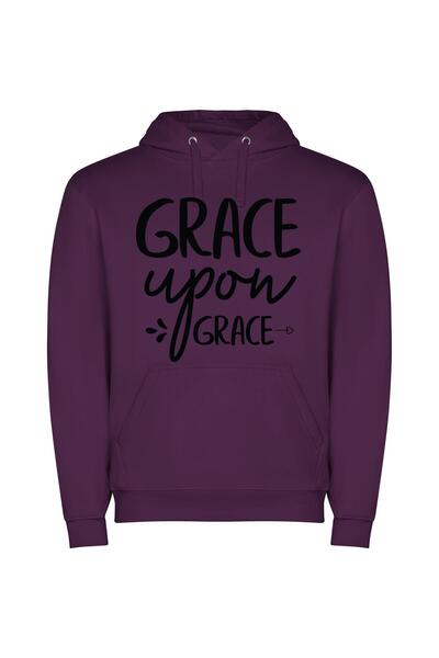 iLovePrints Graceful Blessings by Grace Φούτερ με κουκούλα σε χρώμα Μωβ