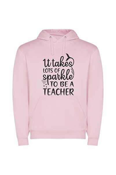 iLovePrints Teacher: Sparkling Light of Education Φούτερ με κουκούλα σε χρώμα...