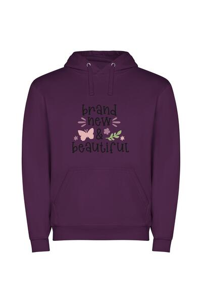 iLovePrints New & Stunning Design Φούτερ με κουκούλα σε χρώμα Μωβ