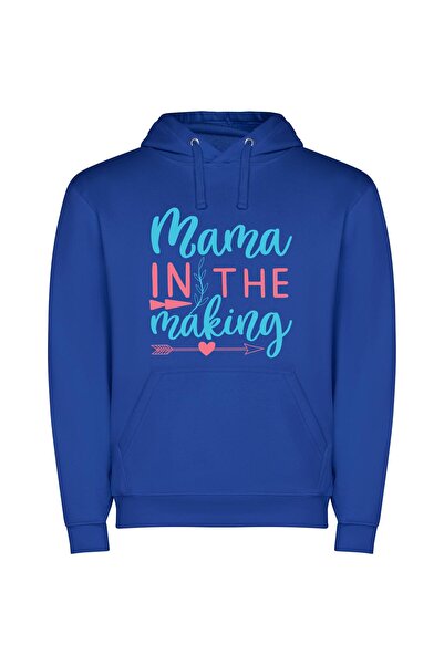 iLovePrints Mama's Maternal Muse Φούτερ με κουκούλα σε χρώμα Μπλε