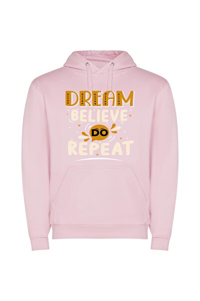 iLovePrints Dreamspirations: Belief in Creation Φούτερ με κουκούλα σε χρώμα Ροζ