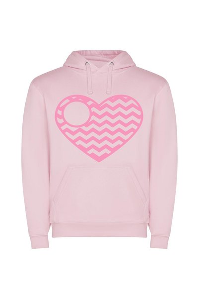 iLovePrints Pink Adobe Heart Design Φούτερ με κουκούλα σε χρώμα Ροζ