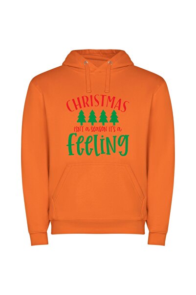 iLovePrints Magical Festive Emotions Φούτερ με κουκούλα σε χρώμα Πορτοκαλί