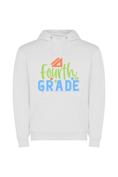 iLovePrints Artful 4th Grade Masterpieces Φούτερ με κουκούλα σε χρώμα Λευκό